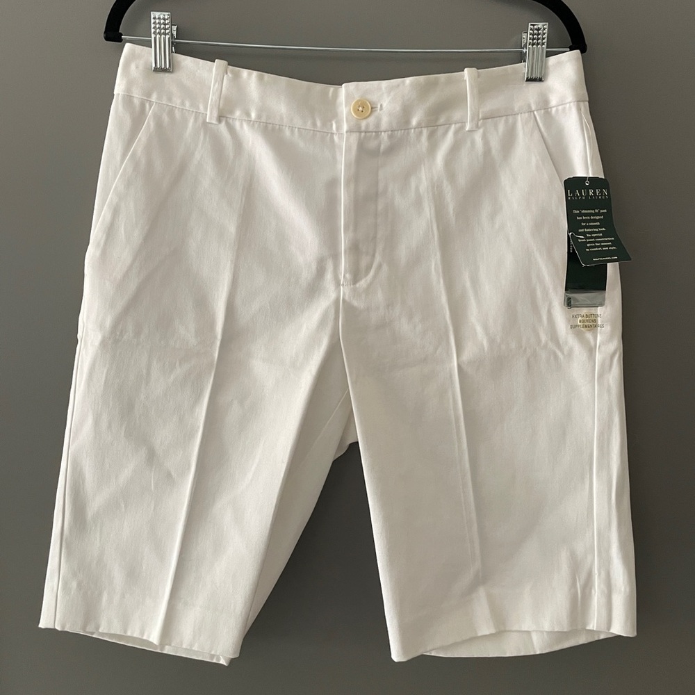NWT Lauren Ralph Lauren White Cotton Shorts